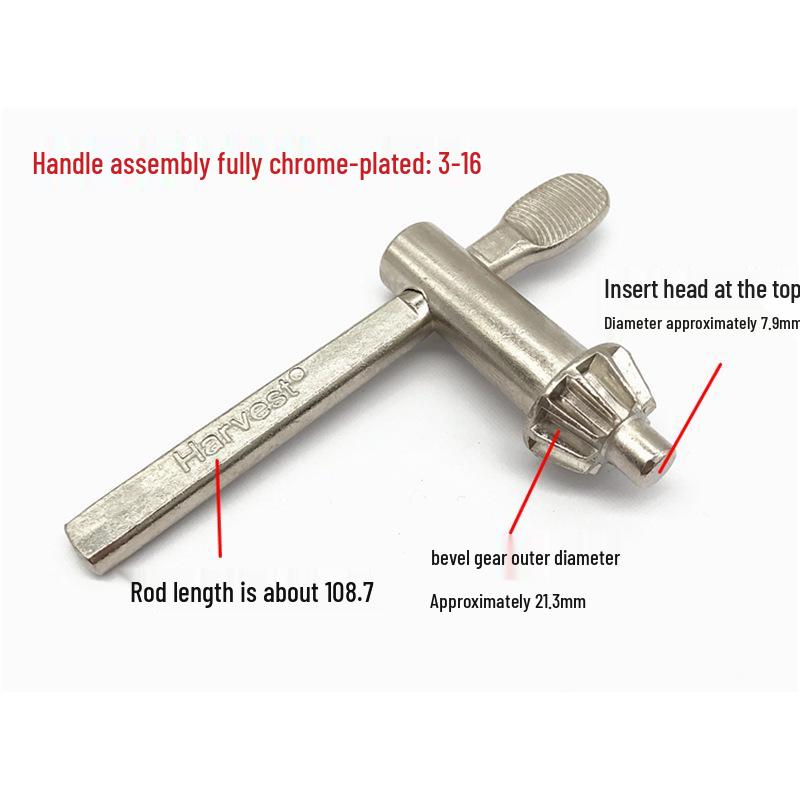 Electric Drill Chuck Wrench Key Set: Sizes 0.6-6, 1.5-10, 1.5-13, 3-16, 5-20