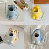Animal Shape Toothbrush Holder Non-Slip Base Cute Corgi Shark Toothbrush Storage Stand Resin Multi-Functional Bathroom Decor