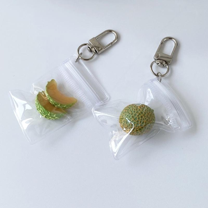Hamimelon Handmade Keychain For Phone Keys Jewelry Accessory Fruit Pendant Keyring for Men Women Handbag Accessories