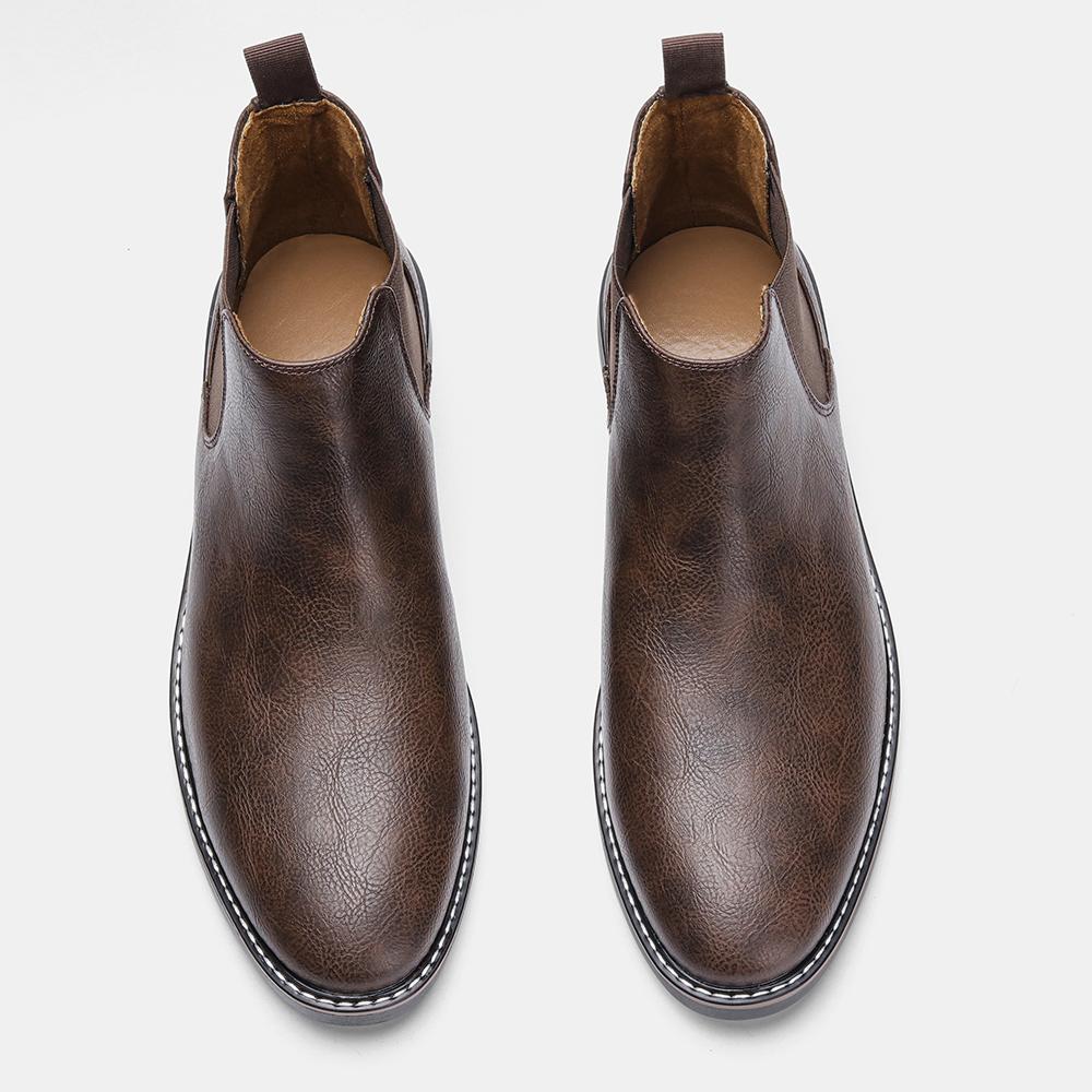 Men Boots Comfortable Retro Fashion 2026 Brand Boots Leather
