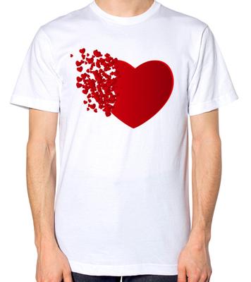 Love Heart T-Shirt Men Women Unisex Top