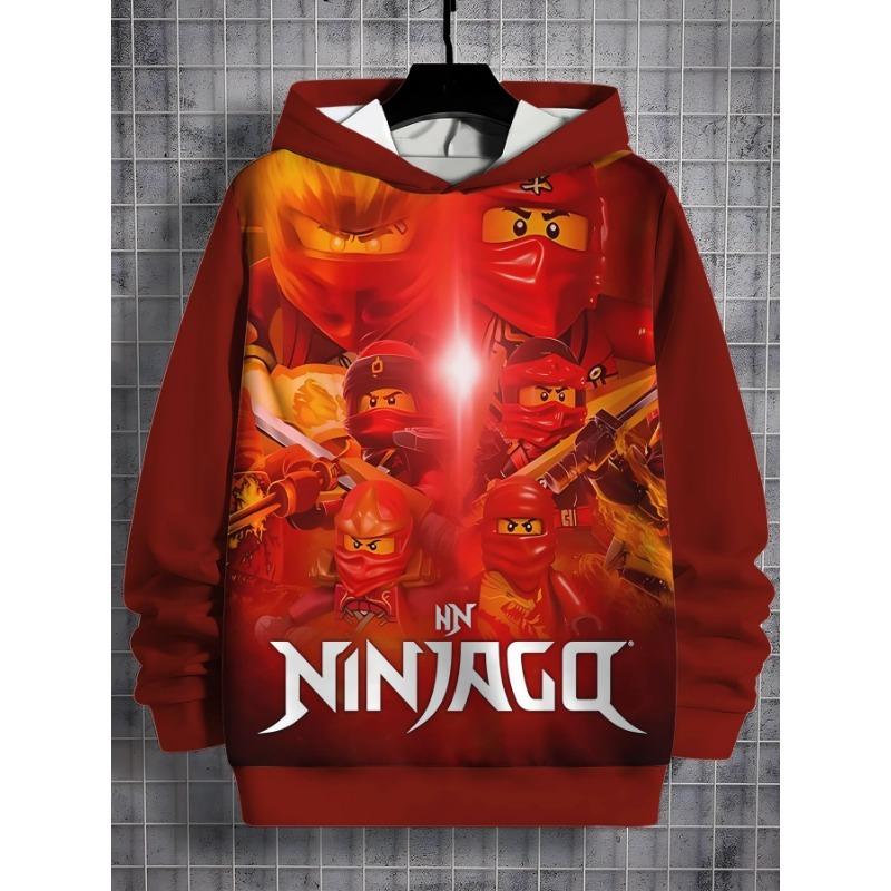 Весенне-осенняя мода Мужская толстовка Ниндзя Аниме Ассасин 3D-принт Толстовки Повседневная Толстовка для мальчика Женский оверсайз топ Одежда M