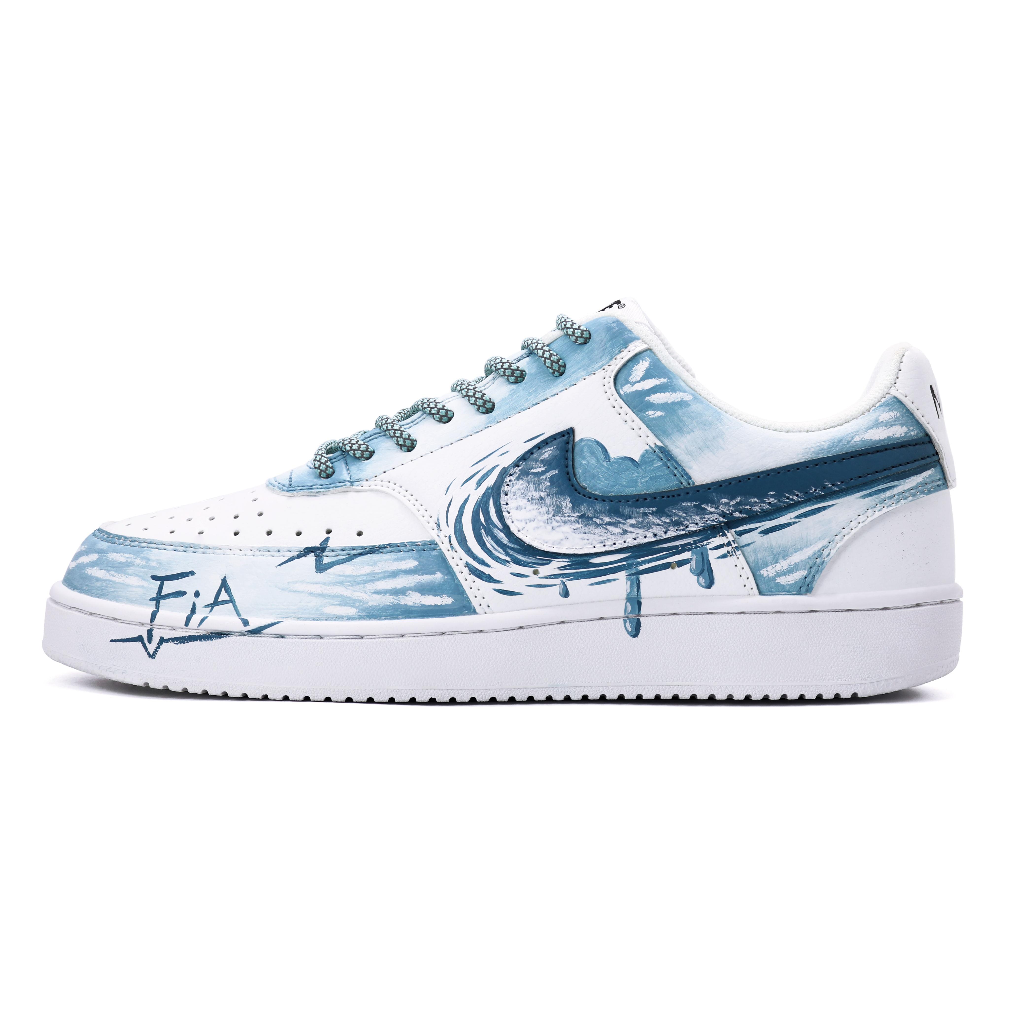 

Nike Court Vision 1 Blue Enzyme Experiment Slip Resistant Abrasion Resistant Low top Skateboard Shoes Unisex Blue White DH2987-101(team488-) 38