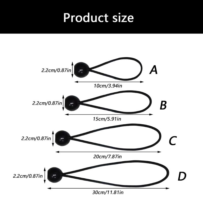 Heavy Type Bungees Ball Cord For Camping Tent Strollers Exercise Equipment Compacts Storage Elastics Rope