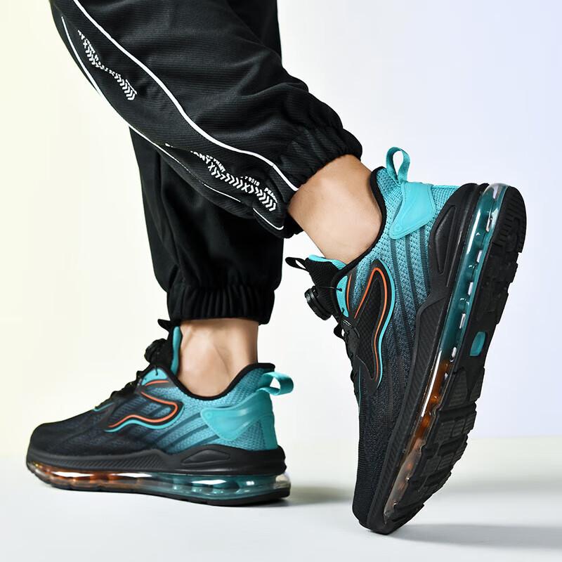 Sneaker Herren Sommer Herrenschuhe Drehknopf Laufschuhe Mittelschüler Ultraleicht Stoßdämpfend Mesh Atmungsaktiv Trendschuhe