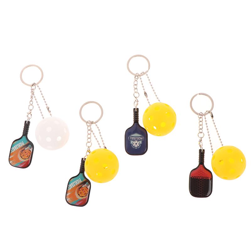 Pickleball Key Holder Car Key Chain Pendant Pickleball Keyring For Party Hoilday Handbag Wallets Birthday Gifts Accessories