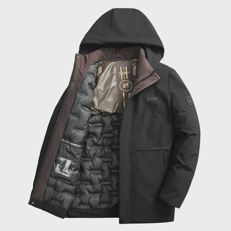 Men’s Large Winter Coat: Heat-Collecting Cotton Jacket with Plus Velvet for Dad, Middle-Aged and Elderly, Thickened for Autumn and Winter.