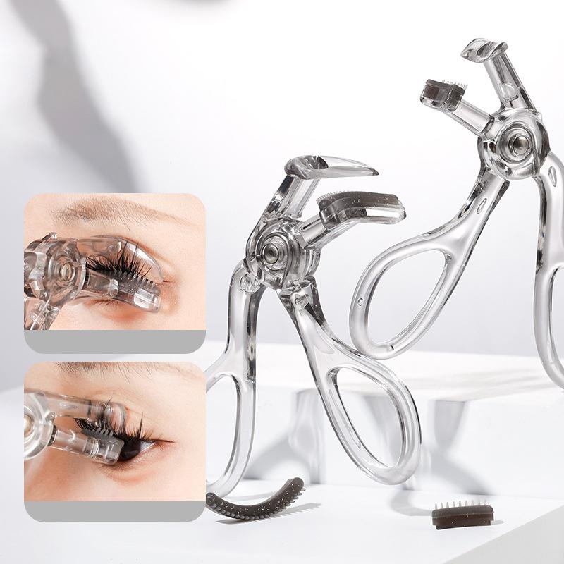 Wide-Angle Partial Eyelash Curler Portable One-Clip Curling Comb Tooth Lashes Curler Easy To Operate Styling Enlarge Eyes Tool