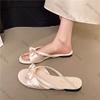 Fashion 2025 Fairy Sle Flat Bot Slippers Women's Outdoor Summer New Small Fraance  Knot Flat Heel Sandals Korean Version P...