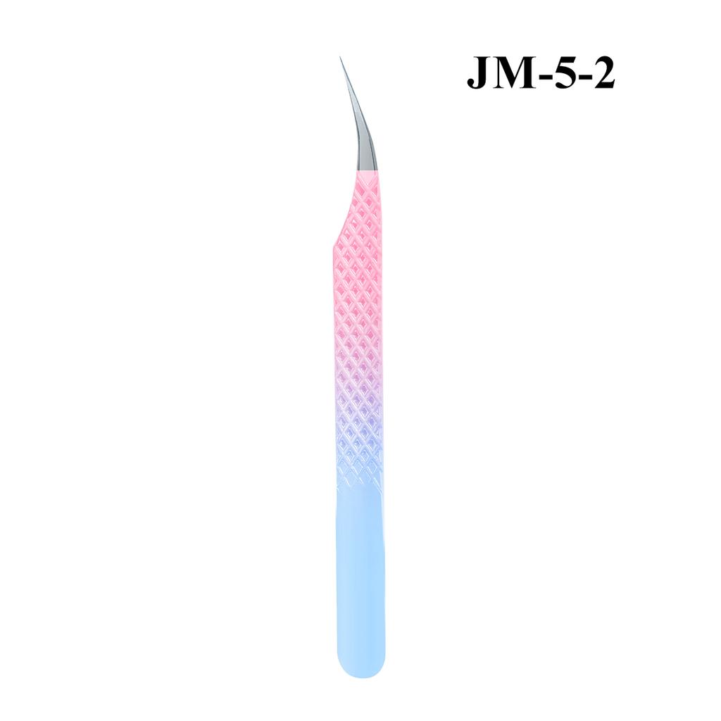 Professional Eyelash Tweezers Grip Eyelash Extension Tweezers 45 75 90 Degree Fiber Tip Easy Fanning Eyelash Tweezers