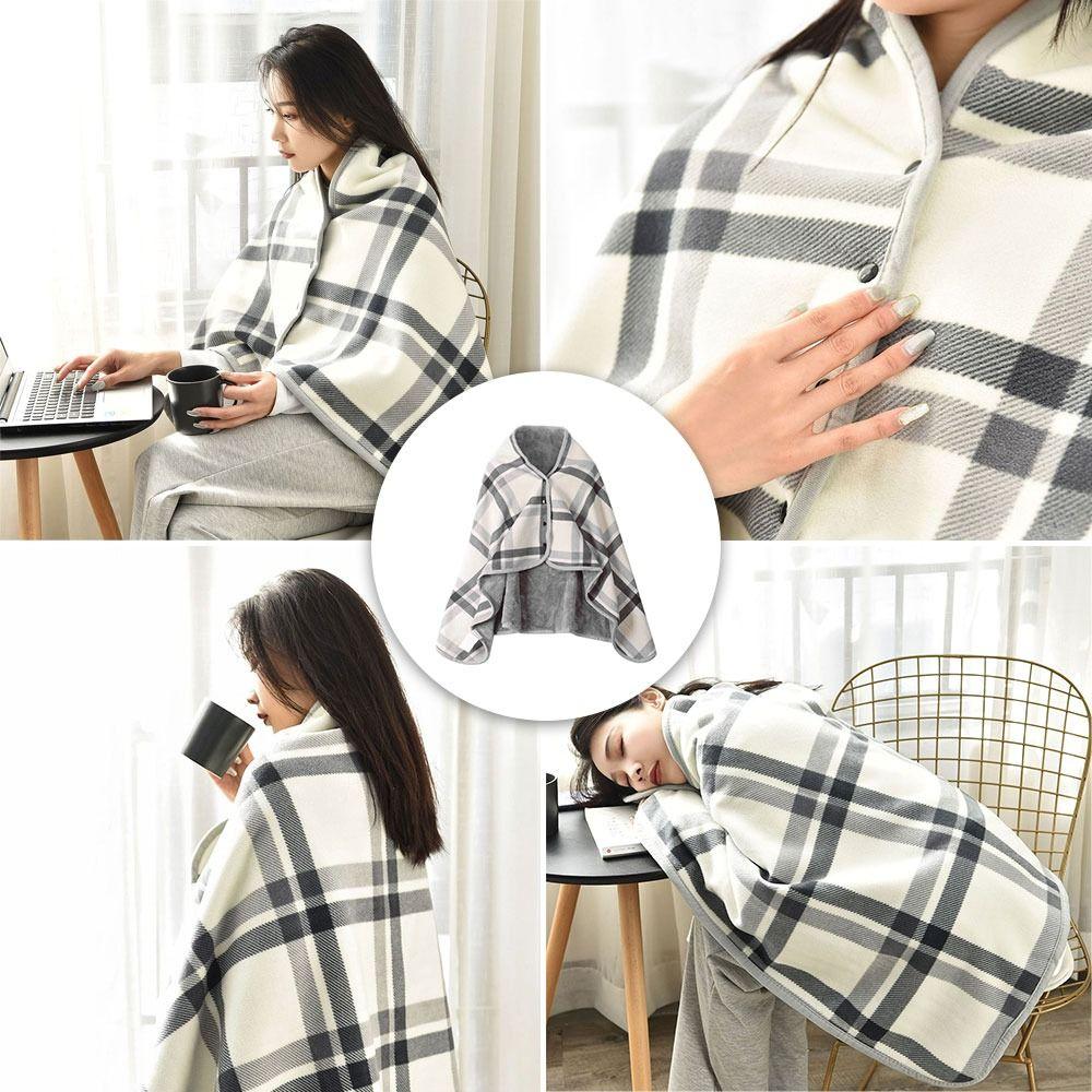 Keep Warm Multi-function Shawl Blanket Flannel Lazy Casual Office Blanket  for Women and Office Use