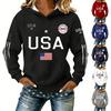 Woman 250 Anniversary USA Flag Hoodie 250Th Patriotic 1776-2026 Apparel Oversize Hoodie
