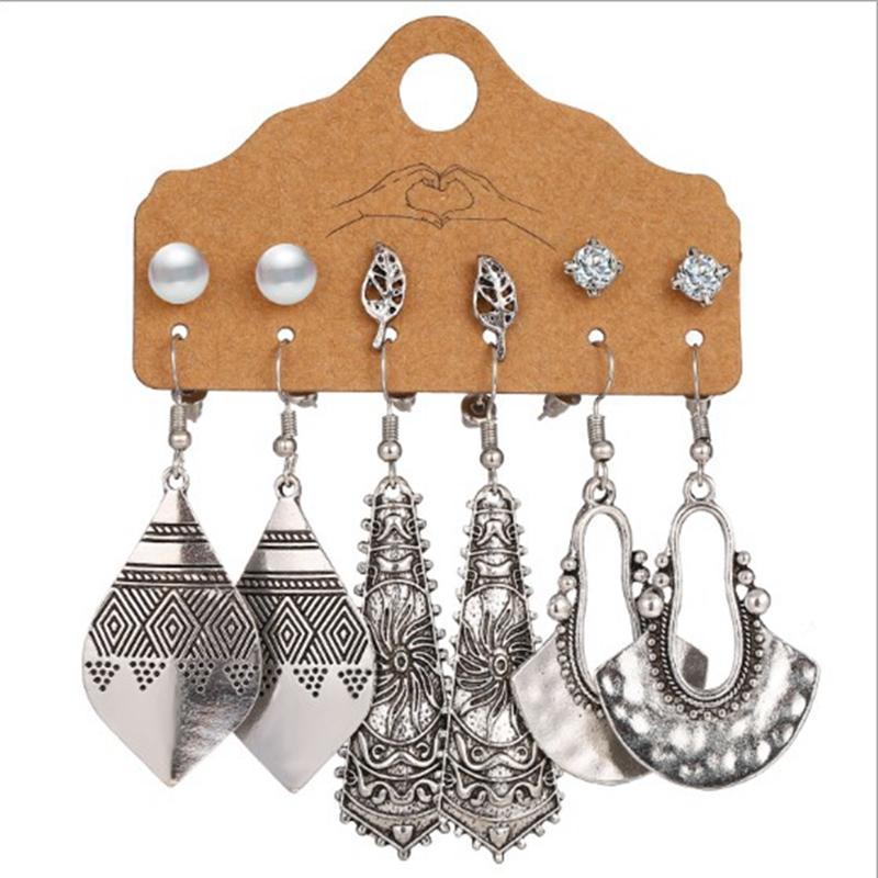 Vintage Big Round Multicolor Beaded Earrings Set for Woman Ethnic Boho Tassel Feather Long Dreamcatcher Drop Earrings