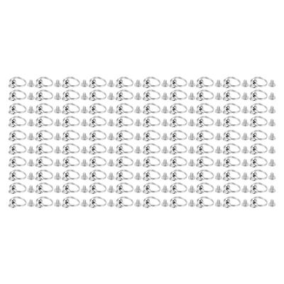 100 Sets Monk Rivet with Pull Rings 8mm High Gloss Copper Material Double Loop Pull Ring for DIY