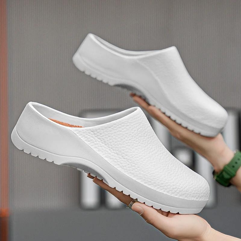 Fashion Waterproof Light Comfortable Chef Shoes Suitable for Hotel Restaurants Hospital Kitchen Safety Shoes Non-slip Sandals Summer