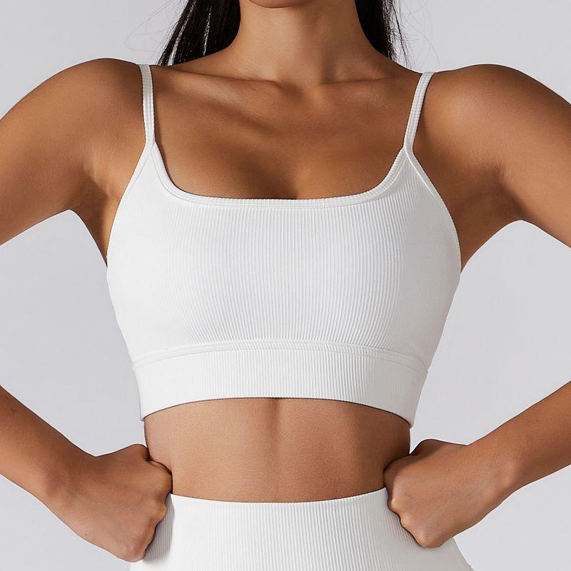 

Yoga Seamless European and American Strap Quick-Dry Sports Bra Swan White Bra 8/S