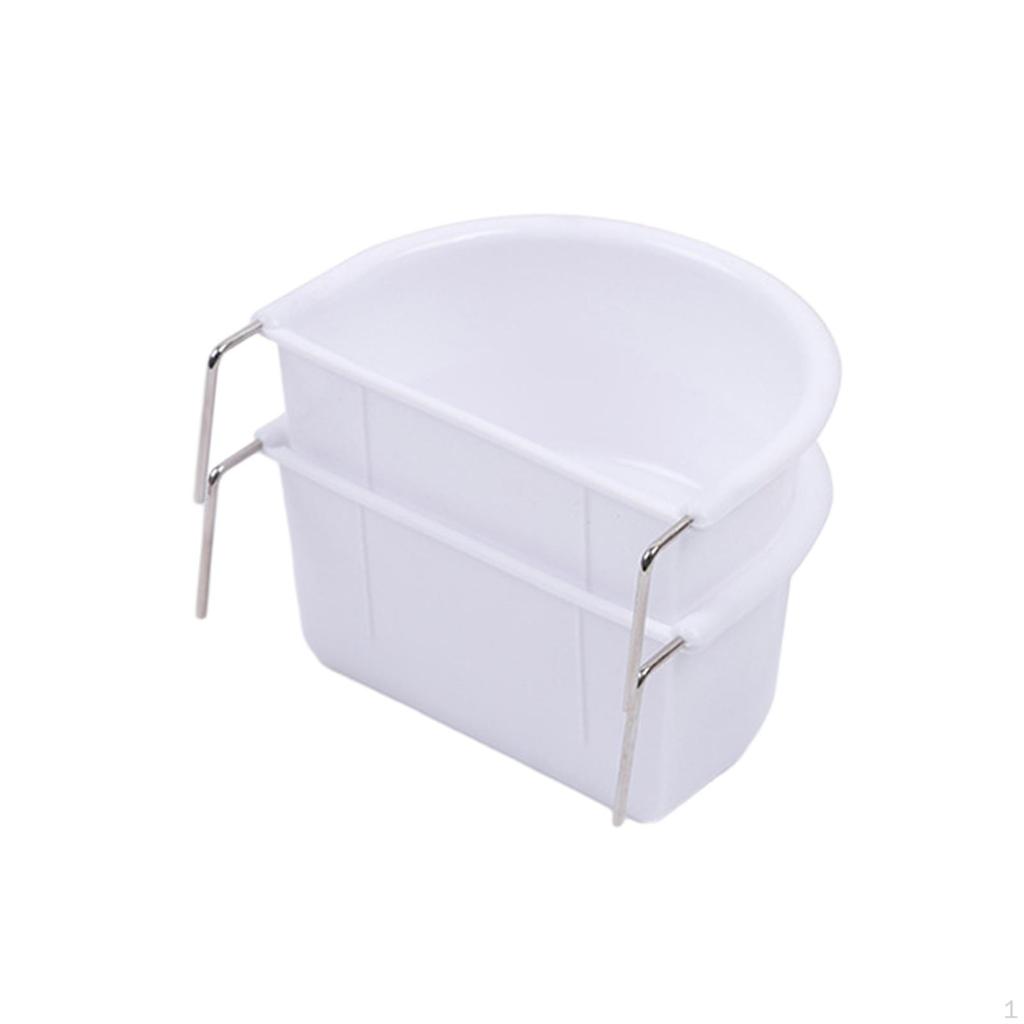 2 Pieces Bird Feeding Dish Cage Accessories, Easy To Install, Hanging Bowl Parrot