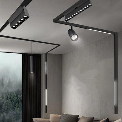 Intelligentes LED-Einbau-Magnetschienenlicht, dimmbar, Bluetooth-App-Steuerung, Schienen-Deckensystem, 48 V, Innengitter-Schienenstrahler