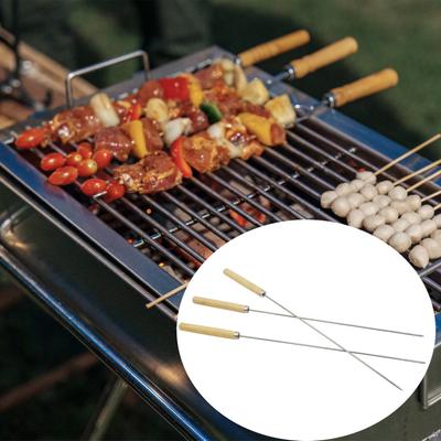 Reusable Stainless Steel BBQ Skewers Lightweight and Portable Grill Kabob Skewers Suitable for Camping  Team-Build