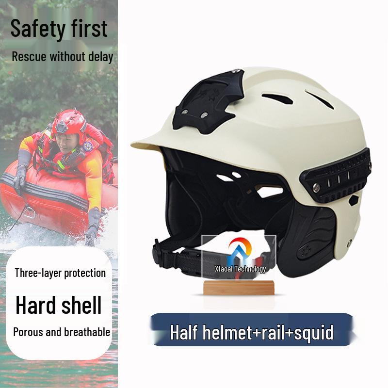Marine Safety Helmet: Breathable, Impact-Resistant Full Face Protection for Water Sports and Flood Area Rescue.
