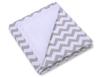 Large baby wrap for stroller carrier seat, double-sided - Chevron gray and white