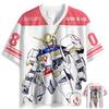 Gundam RX-78-2 Jersey T-shirt Anime Mobile Suit Gundam 3D Print Streetwear Unisex Casual Short Sleeve EFSF Graphic Tee