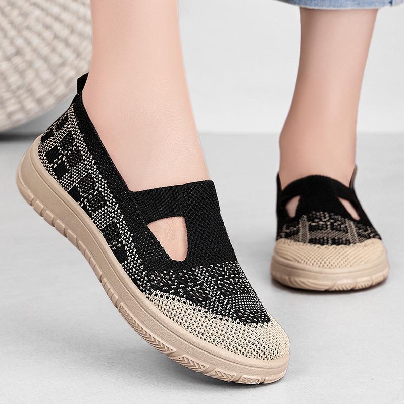 Women's shoes new casual shoes summer mesh breathable shoes women's versatile lightweight single shoes soft sole non-slip mother shoes