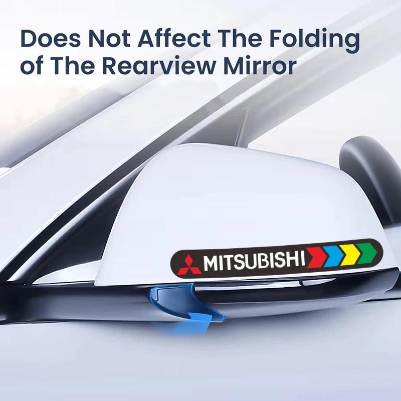 Automobile Rearview Mirror Personalized Reflective Sticker For Mitsubishi Pajero Outlander XL Montero Lancer Triton L200 Galant