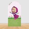 Children's Birthday Theme Party Decoration Arch Backdrop Cover Girl and Bear Birthday Background Decor Baby Shower Supplies