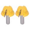 2Pcs Octahedral Tenon Router Bit 45# Steel Tungsten Carbide Barrel Milling Cutter for Woodworking