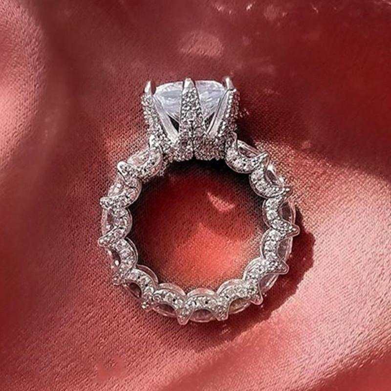 Luxury Vintage Retro 925 Silver Designer Engagement Ring for Women Party Lady Gift Finger Jewelry