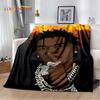 Hip Hop Art Rapper Legend Star Soft Plush Blanket,Flannel Blanket Throw Blanket for Living Room Bedroom Bed Sofa Picnic Cover 3D