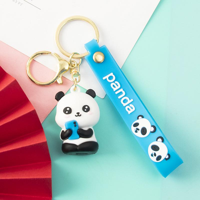 Sichuan Panda Bamboo Keychain Ornament: Cute Chengdu Zoo-Inspired Small Gift