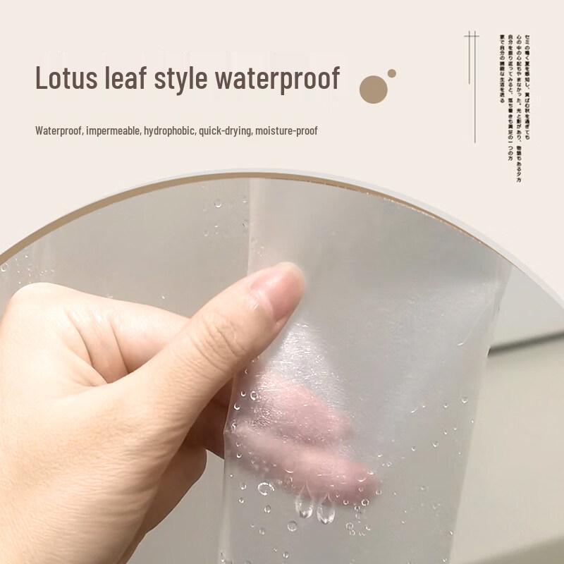 LIEI PEVA Mildew-Proof Punch-Free Shower Curtain Set