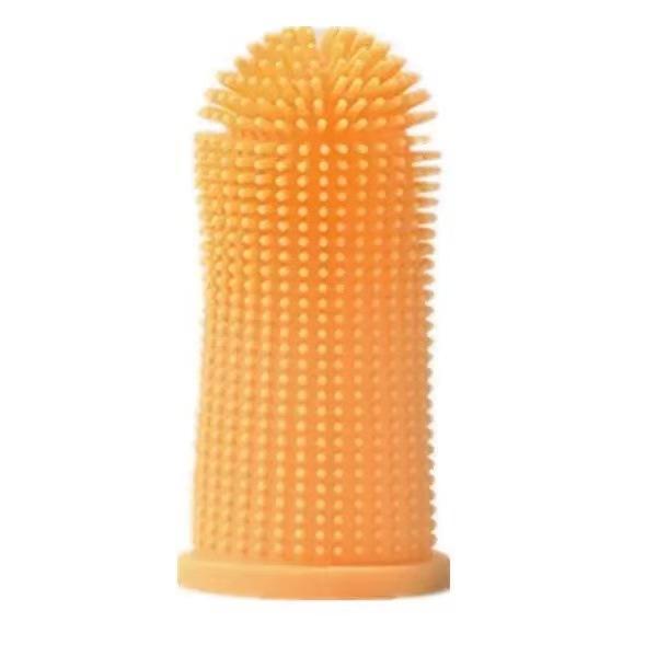 

For Dog and Cat Grooming Nontoxic Teethbrush Dental Care Pet Products Super Soft Dog Toothbrushes Cleaning Finger Brush оранжевый