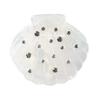 Hair Claw Shell Shape Rhinestones Inlaid Hair Clip Anti-slip Teeth Strong Grip Acrylic Small Hair Clip Styling Hair Accessory