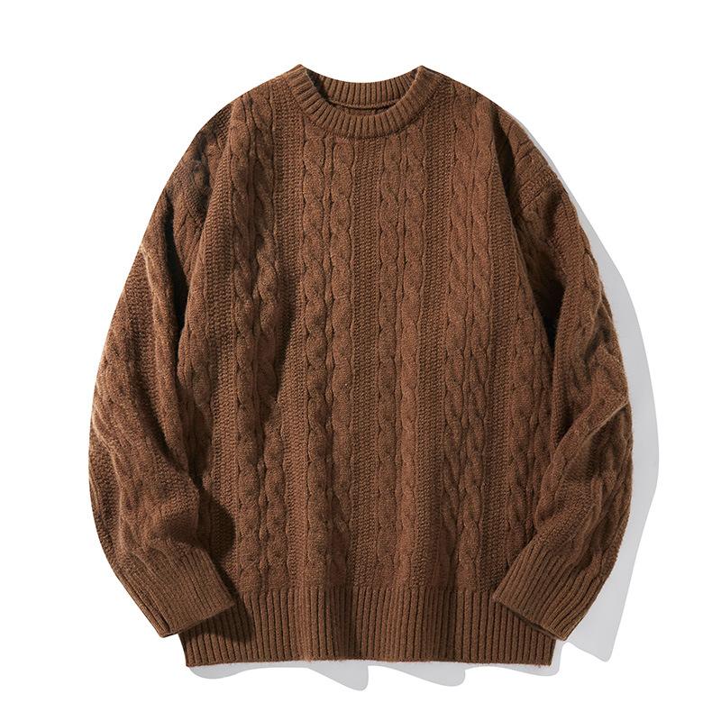 Autumn And Winter American Men'S Knitted Base Sweater New Trendy Versatile Wide Half High Collar Knitted Sweater