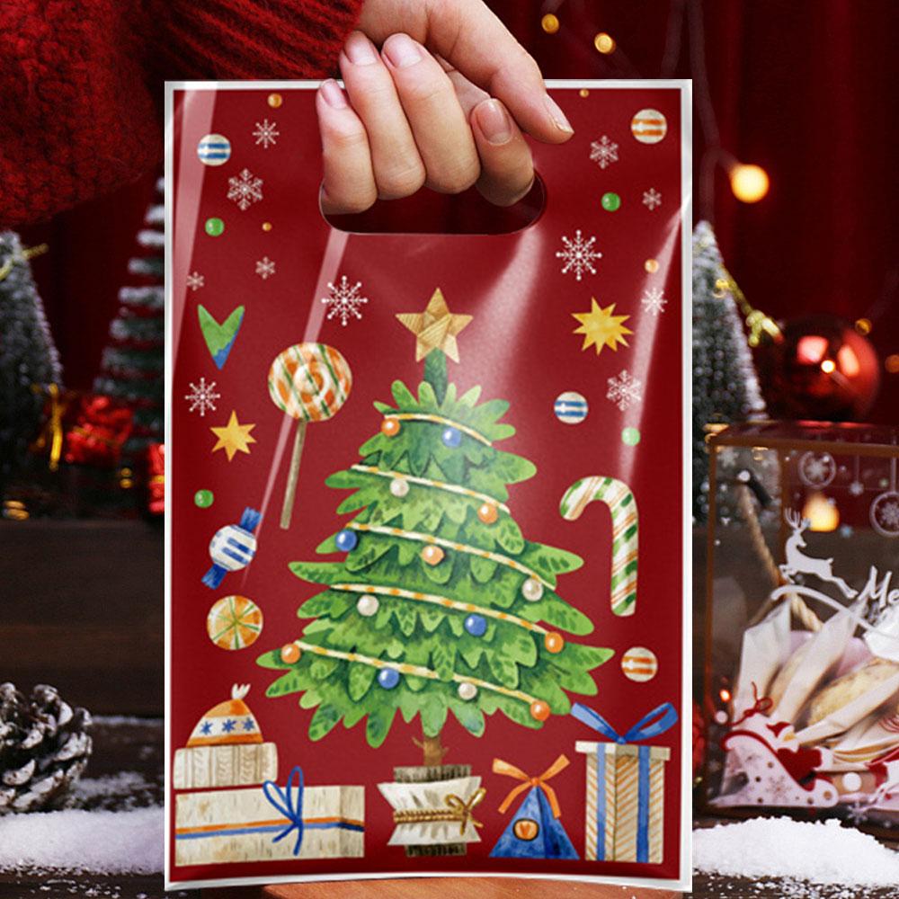 50/100pcs Christmas Gift Bags Santa Claus Bag Christmas Decoration for Home 2026 Navidad Natal New Year 2026 Packing Bag