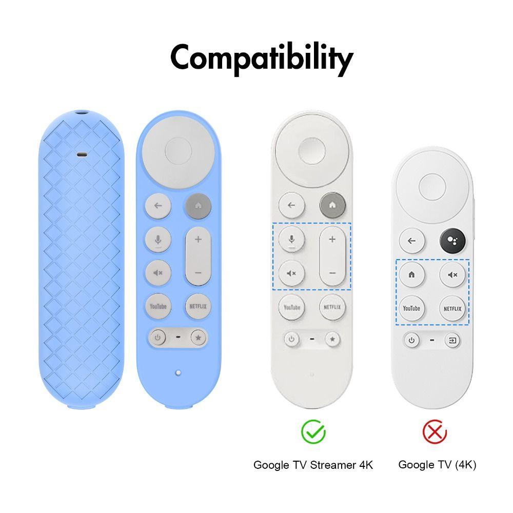 Silicone Remote Controller Cover Anti-scratch with Lanyard Remote Protective Case Smart TV for Google TV Streamer 4K 2025