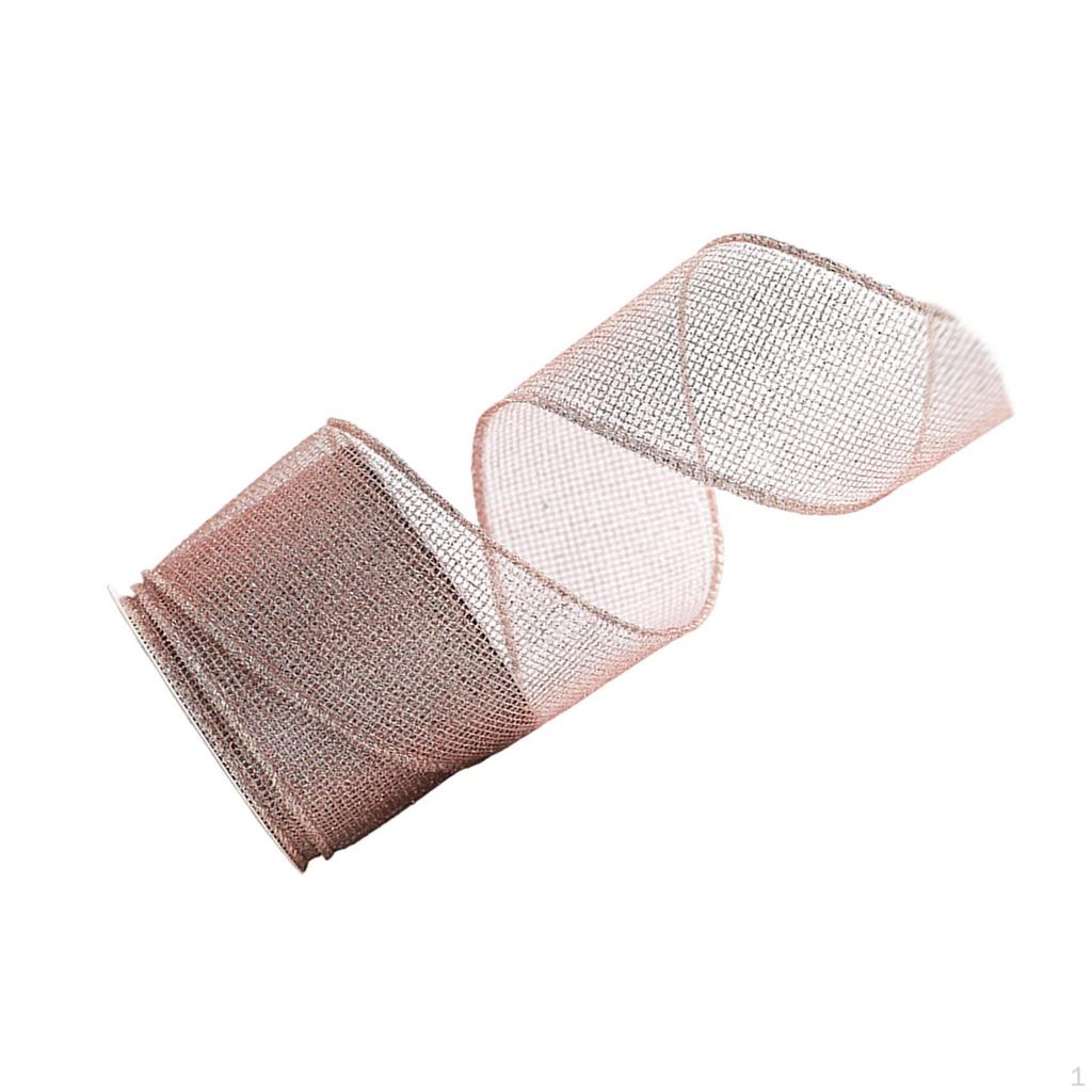 Christmas Rose Gold Ribbon Tree DIY Art Supplies Multifunctional Bouquets Wrapping