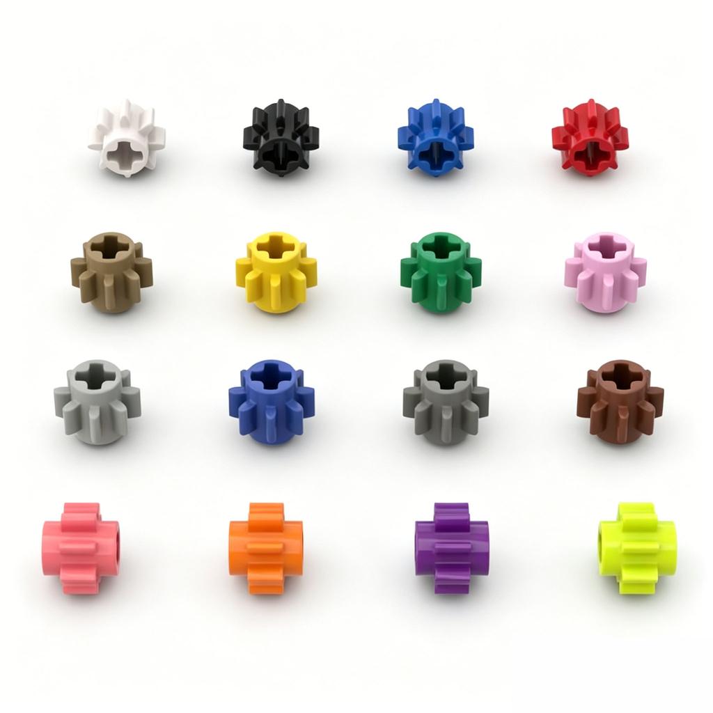 10pcs 3647 Pieces Gear Cross Hole z8 Building Blocks Bulk Technical Parts Kids Toys Gear 8 Tooth