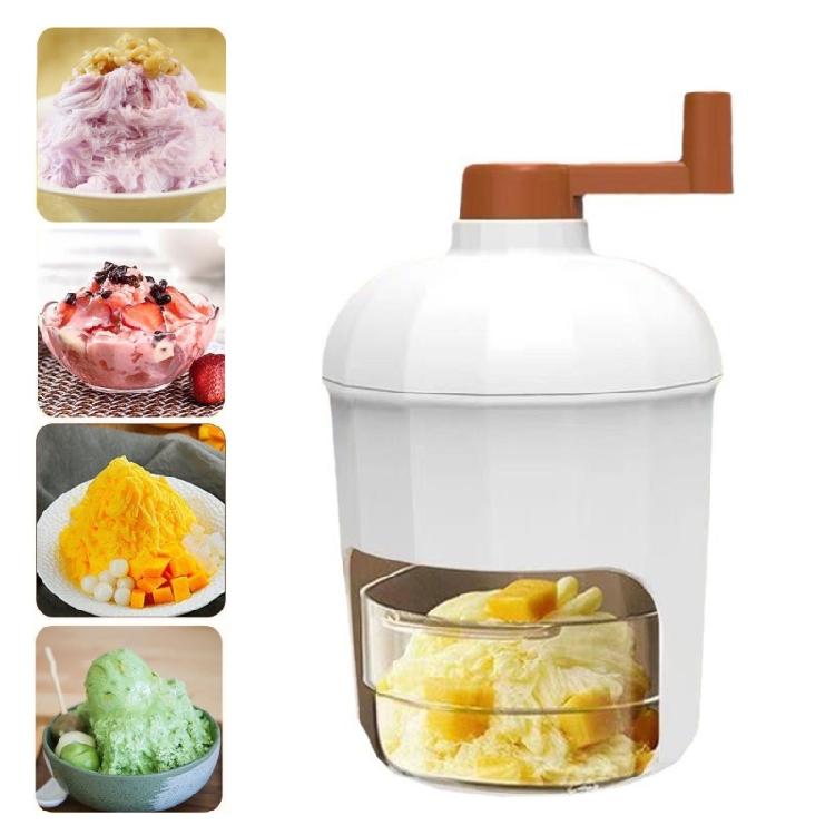 Practical Snow Cone Maker Refreshing Ice Drink Maker Manual Snow Cone Machine with Delicate Ice Molds
