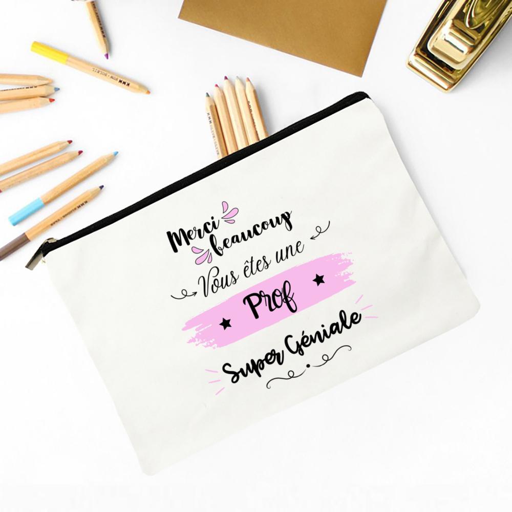 The Influence of Teacher Will Last for A Lifetime Print Makeup Bag Travel Toiletry Bag Pencil Case Stationery Bags Teachers Gift