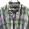 Ralph Lauren Check Pattern Short Sleeve Button Down Shirt L Green System Women Used