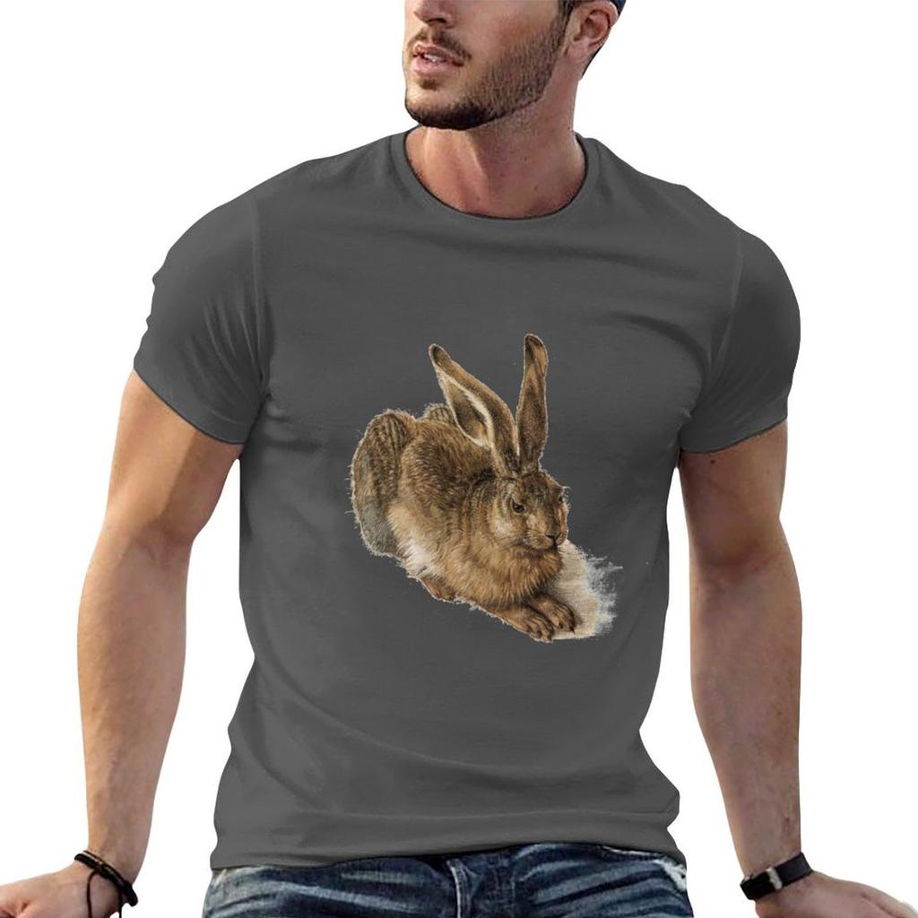 Young Hare by Albrecht Durer TShirt Simple Solid Color Crew Neck Tee