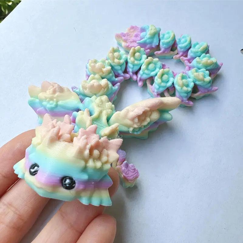 3D-Druck Spielzeug Salamander Drache Schreibtischornament Tiere Heim Büro Handwerk Weihnachtsgeschenk
