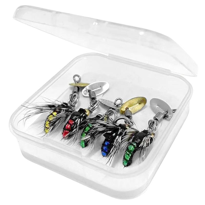 5pcs Fly Fishing Flies Decoy Baits Lightweight Artificial Insects Fishing Baits 1