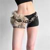 PU Leather Fur Waistband Adjustable Jeans Waist Belt Unique PU Plush Belt  Women's Fashion