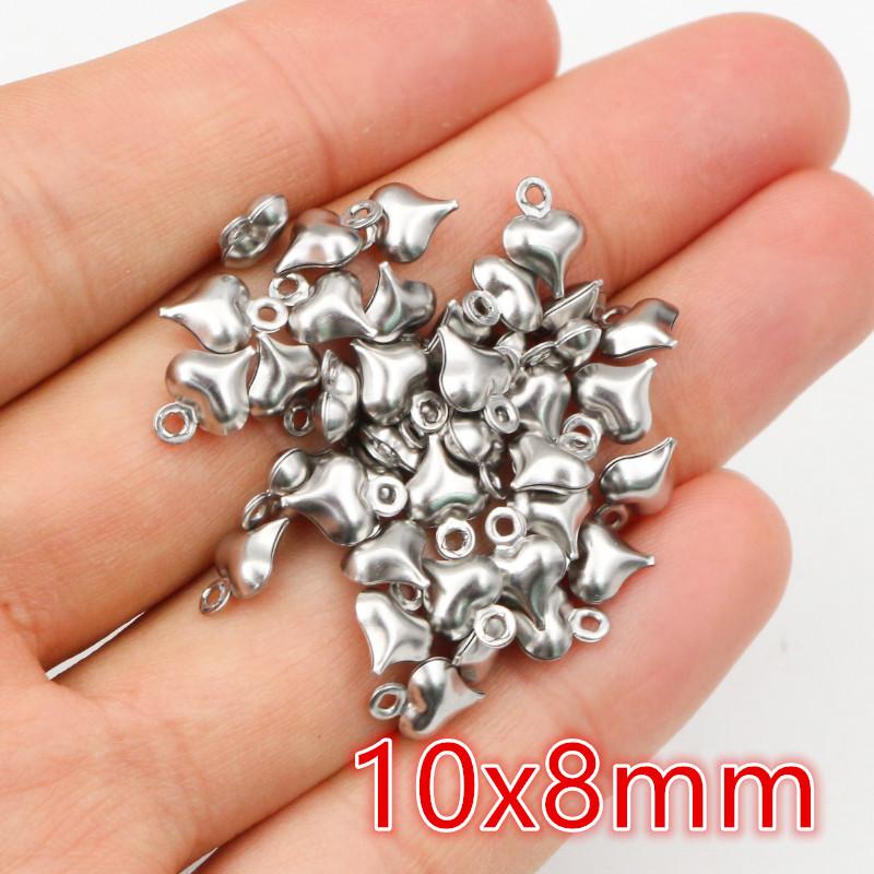 30pc/lot Elaphant Heart Charms Stainless Steel Heart Cute for necklace pendant charms diy jewelry making