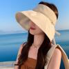 Plaid Print Sun Protection Hats Foldable Wide Brim Sunhat Leisure Summer Fisherman Cap  Outdoor
